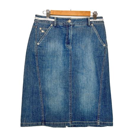 vintage Burberry denim skirt